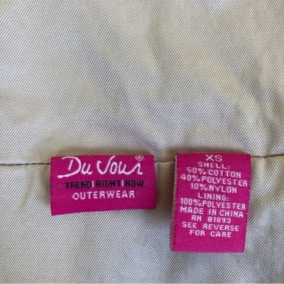 QVC Retro 60s Style A-line Swing Jacket Trenchcoat Full Zip Beige Twee Sz XS - Picture 13 of 14